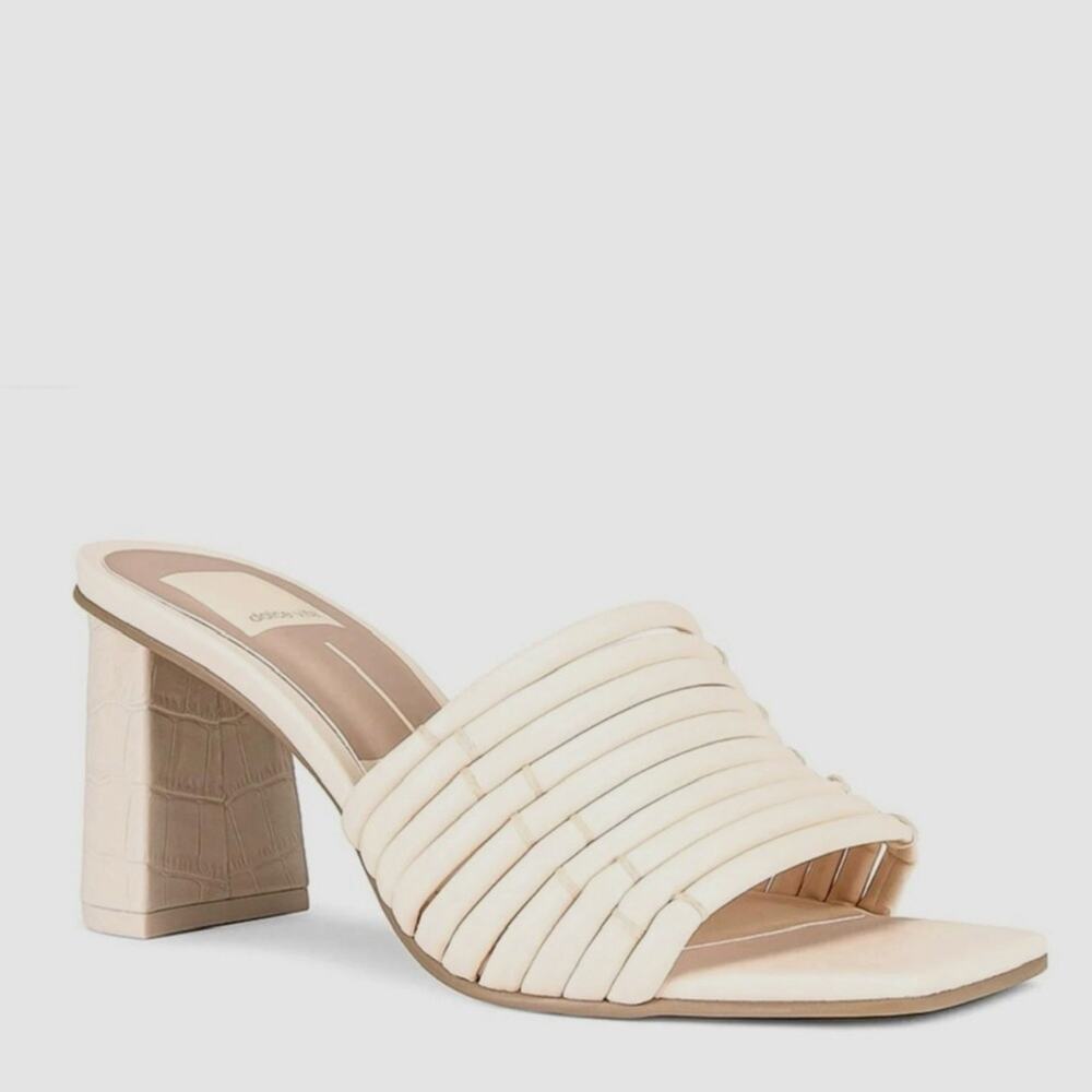 Dolce Vita PRIANA Heel in Croc Embossed Cream